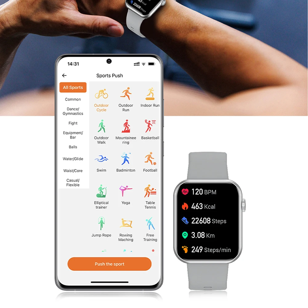 Originele Nieuwe Smartwatch 100 + Sportmodus Gezondheid Monitor Bluetooth Oproep Smart Horloges voor Man Vrouw IOS Android Telefoon Luxe 2025 - Afbeelding 3