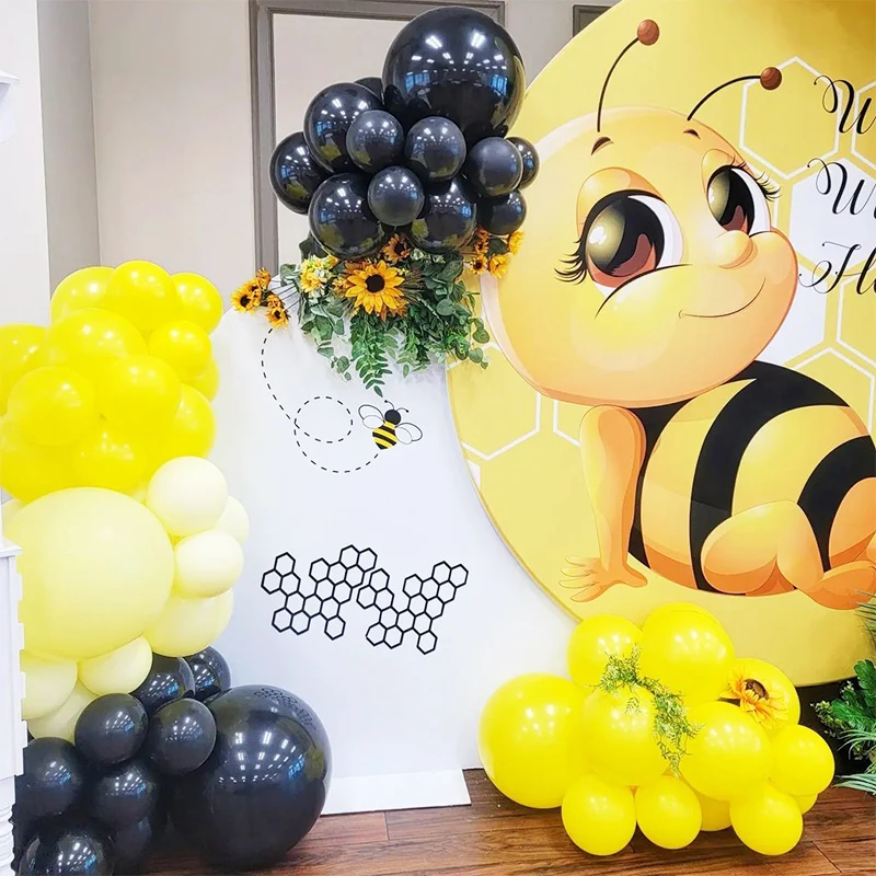 Bee Balloons Garland Kit & Arch - Bumble Bee Balloons for What Will It Bee  Gender Reveal Party Supplies & Baby Shower Decorations - Black Yellow and