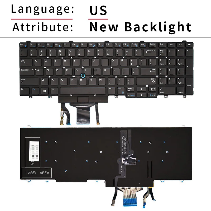luz de fundo para Dell Latitude E5550,