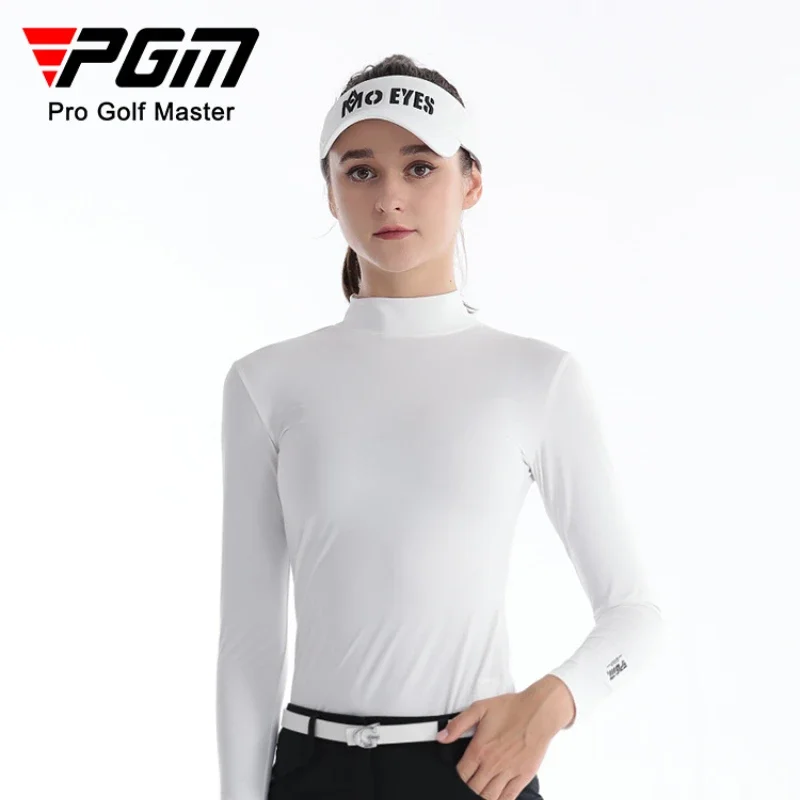 PGM Golf Ice Silk Bottom Coat Shading Sunscreen Long-sleeved T-shirt Ice Silk Shirt Summer Ultra-thin Cool Money YF001 women golf clothing