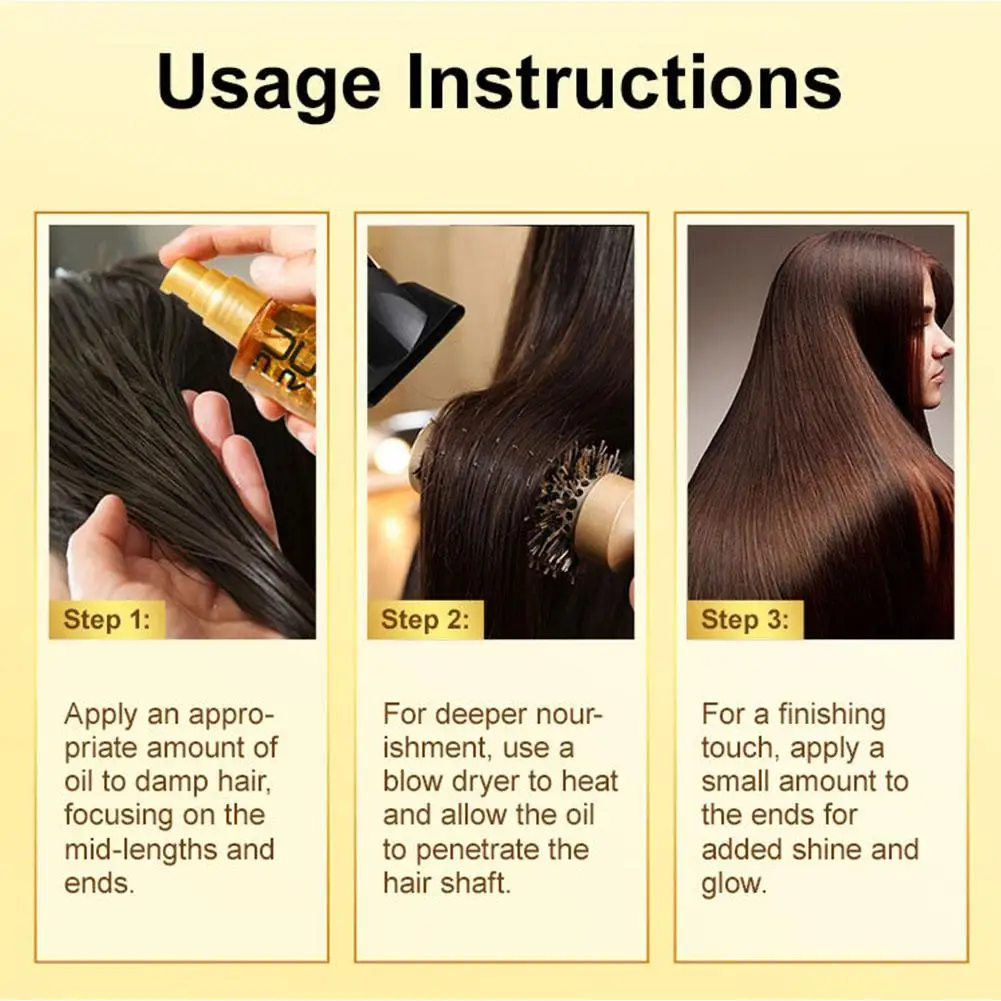 Natural Aminoacid hair oil Hair Care Essence Spray Repair Improve Dry Curly Hair Smooth Growing Serum Oil