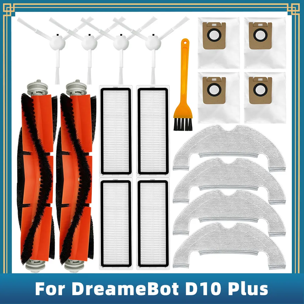For Dreame Bot D10 Plus RLS3D Robot Vacuum Cleaner Spare Parts Accessories Main Side Brush Hepa