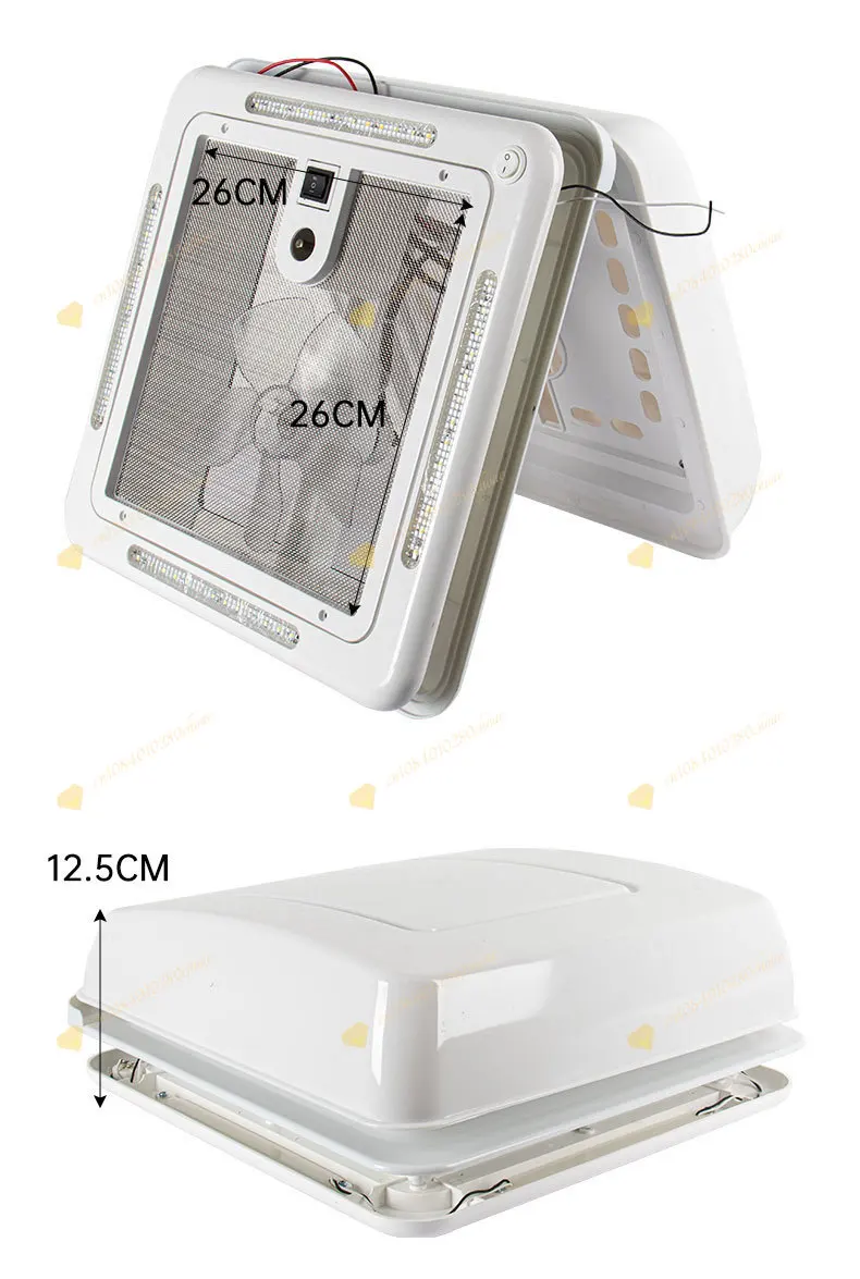 RV ventilation fan 12V two-way car roof modification ventilation, rainproof, ins