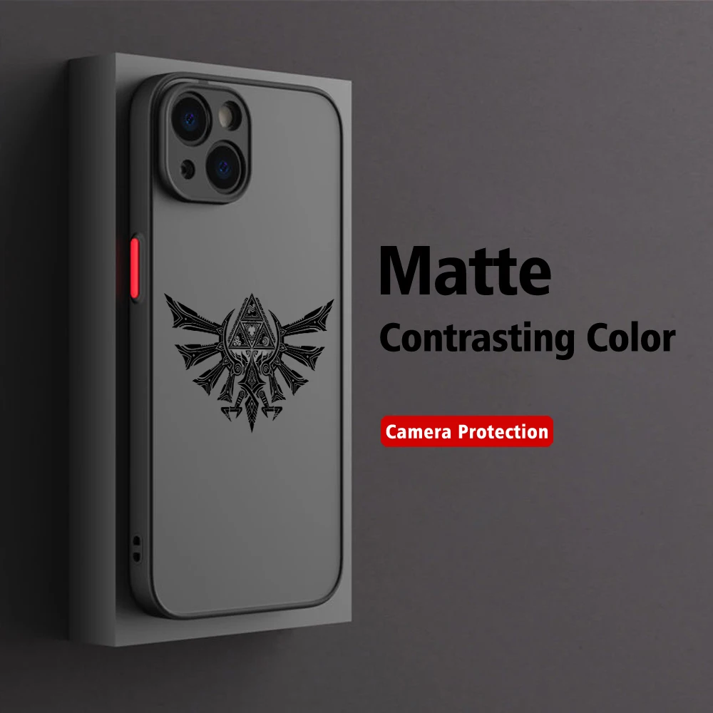 thumbnail image 1 of Funda de teléfono de Zeldas Legends, cubierta trasera transparente mate para iPhone 15, 14, 13, 12, 11, Mini Pro Max, X, XR, XSMax, 7, 8 Plus, 1 of 4
