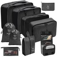 7/10Pcs Set Waterproof Travel Organizer Portable Storage Bags Packing Cubes Set Cases Luggage Clothes Underwear Tidy Pouch 1