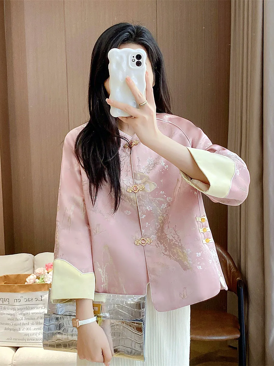 

Chinese Traditional Clothes 2023 New Year Tangsuit Women Jackets