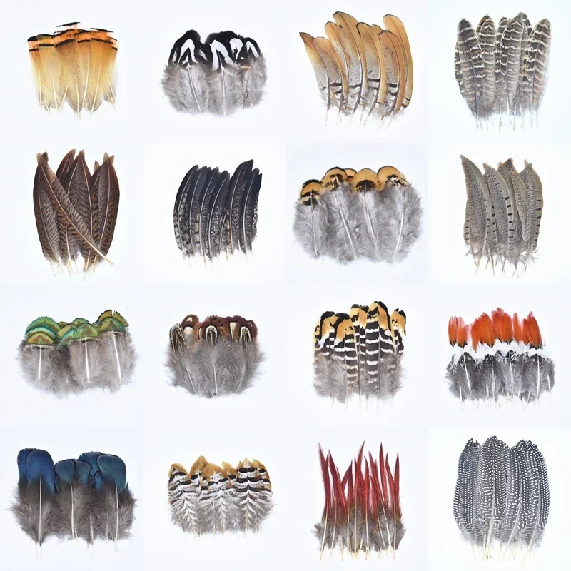 Natural Pheasant Peacock Feathers for Needlework Handicraft Accessories Feather Decor Wedding Carnaval Decoration