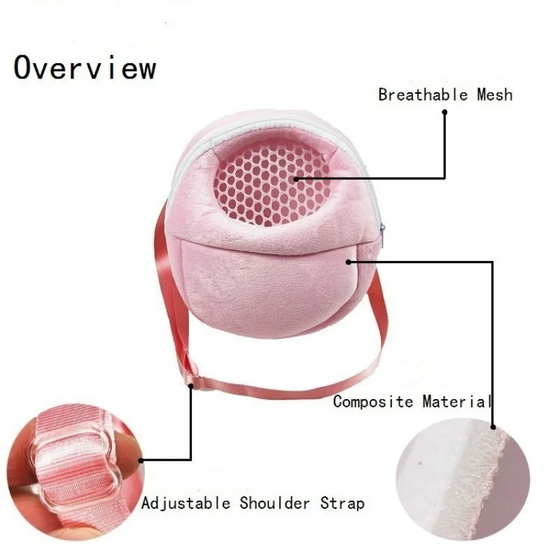 Small Pet Carrier Rabbit Cage Hamster Chinchilla Travel Warm Bags Guinea Pig Carry Pouch Bag Breathable Pet Cage Rat Leash pet carrier
