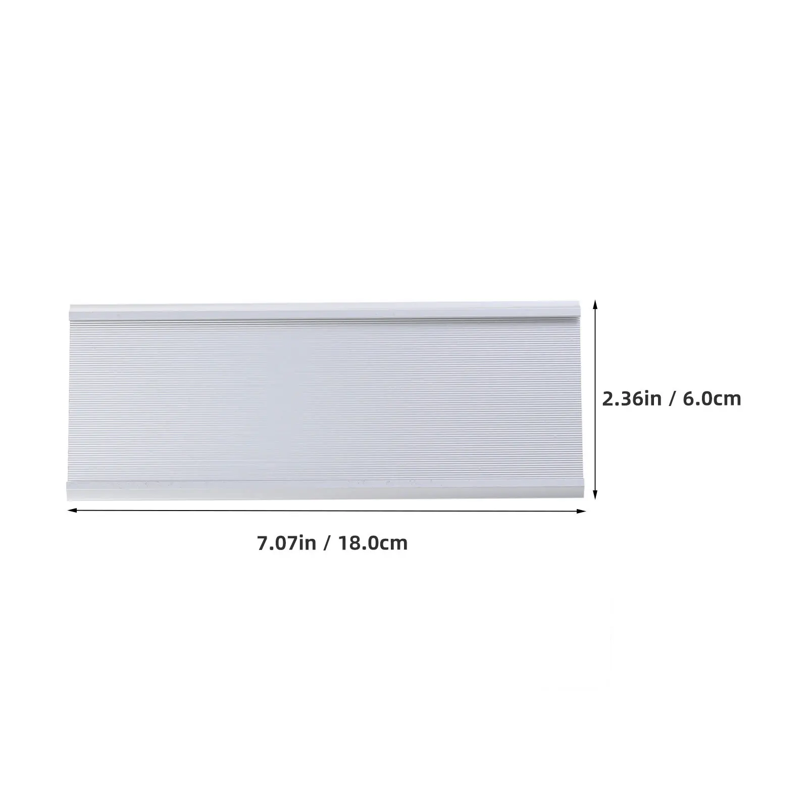 알루미늄 L형 명함 홀더 사무실 책상용 슬림 ID 신용 카드 정리함 세련된 실버 마감