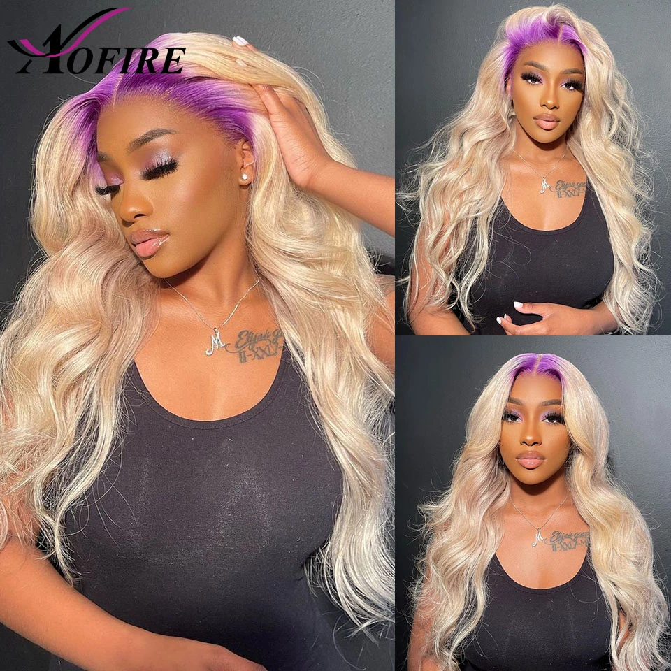 Purple Roosts Omrbre Lace Frontal Wigs Platinum Blonde Body Wave Hd Lace  Frontal Wigs Human Hair 13x6 Lace Front Wig Preplucked - Lace Wigs -  AliExpress