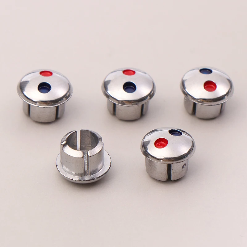 Faucet Handle Label 10pcs Faucet Handle Hot Cold Water Sign Red Blue Label Decoration Cover Kitchen Bathroom Mixer Tap Indicate