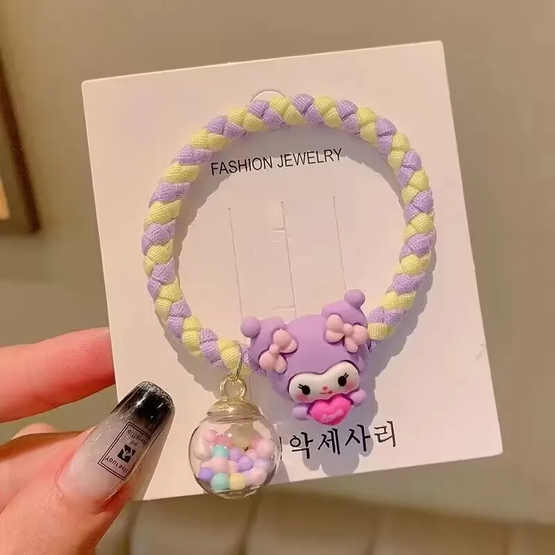 Sanrio Kuromi Fascia Per Capelli In Pile Ricamato - Donna - Grigio - 18x6.5cm - 2