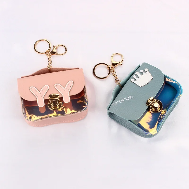Wallet female new Korean version trendy student small fresh lady cute small wallet clutch bag laser change bag gift