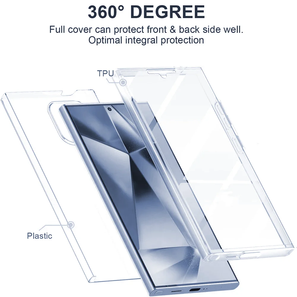 Ultra-Slim Shockproof Clear Case with Full Body Silicone Protection