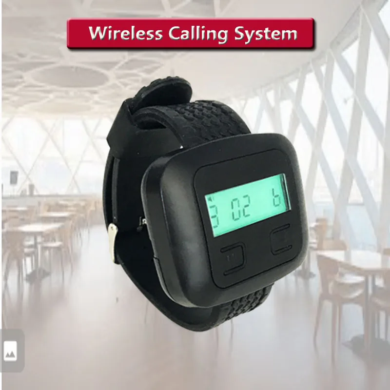 QWICALL Only One Waiter Watch Pager Receiver in 433MHz Wireless Service Restaurant Hotel Cafe Calling System