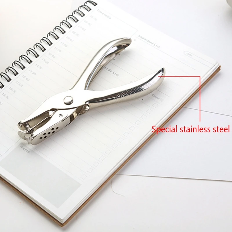 1 Pc Metal 6mm Pore Diameter Punch Pliers Single Hole Puncher Hand Paper Scrapbooking Punches 1-8 Pages Paper Hole Puncher