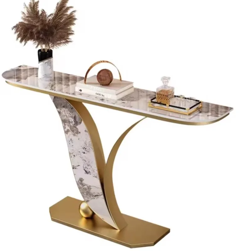 Metal Removable Living Room Table Modern Narrow Table Office Gold Vintage Short Furniture