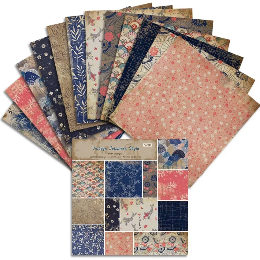 Vintage Japanese Style Craft Paper Pad Set 1