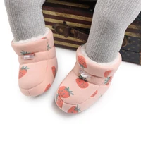 Autumn Winter Baby Boots Baby Girl Boys Winter Warm Shoes Solid Cartoon Print Toddler Fuzzy Balls First Walkers Kid Shoes 0-18M 6