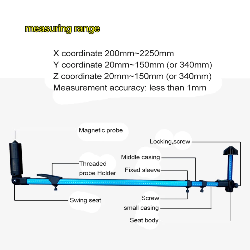2D Auto Body Measuring System Repair Frame Machine Auto Chassis Tram Gauge Car Body Collision Measuring System Tools Y auto body measuring tools
