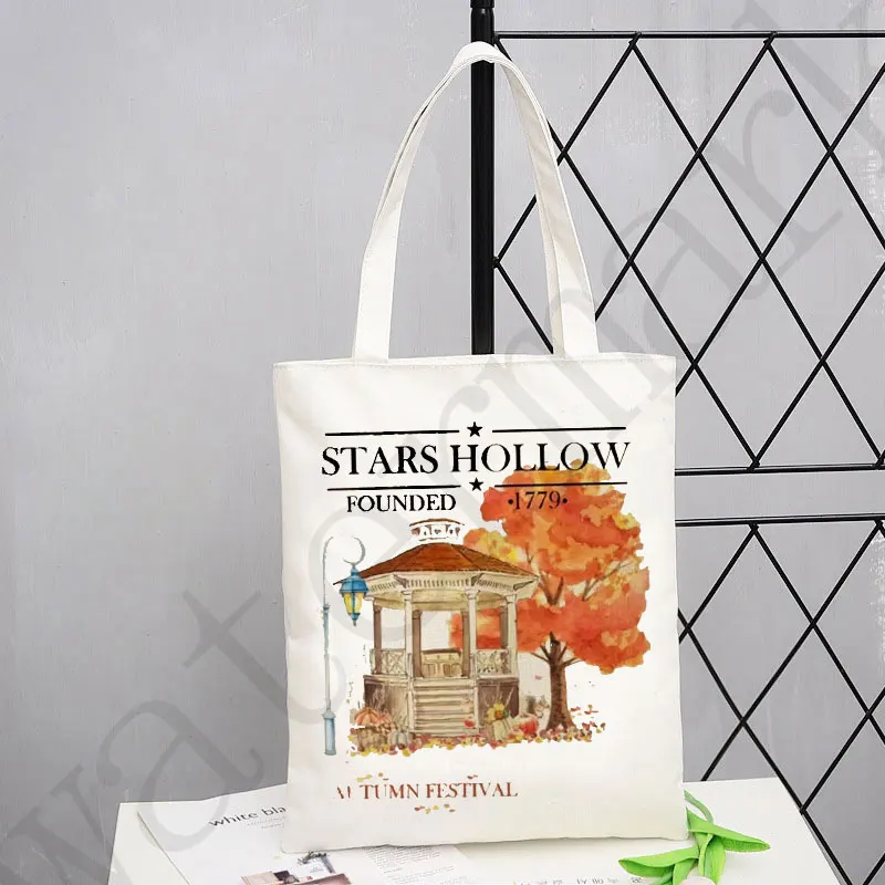 Stars Hollow Books Tote Bag T Womens Designer Tote Bags Linen