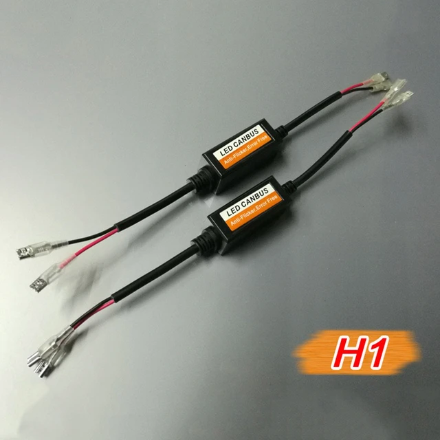 2x H7 LED Headlight Canbus Adapter Decoder Error Free Anti Flicker Resistor