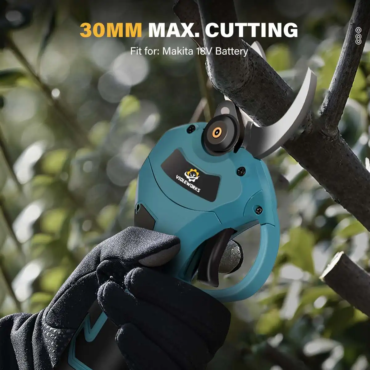 30mm Brushless Electric Pruning Shears Electric Scissors Tree Branches Electric Pruning Gardening Tools For Makita 18V Battery 2