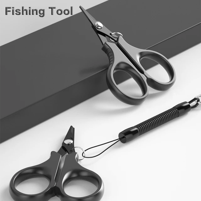 Stainless Steel Fishing Scissor Multifunction Cut PE Line Braid Line Cutter  With Lanyard Clasp Fishing Tackle Tool Accessories - AliExpress