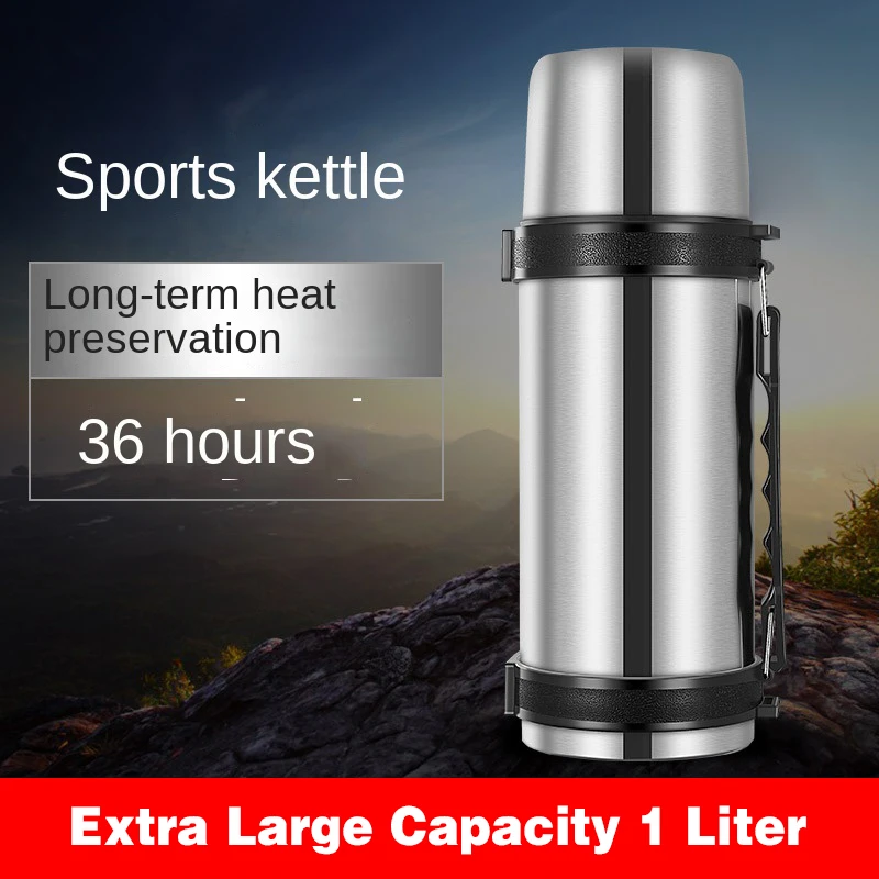 1000mlLargeCapacityThermosWaterBottleForTeaPortableThermalMugStainlessSteelCup