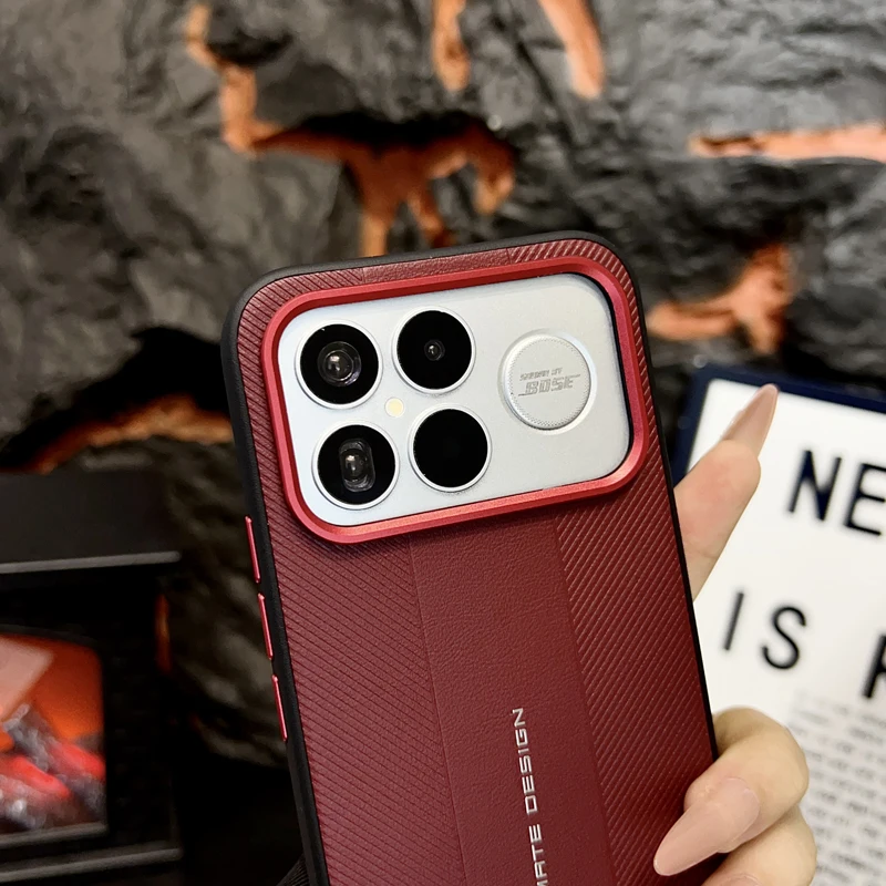 Luxury PU Leather Shockproof Phone Case with Soft TPU Bumper Protection