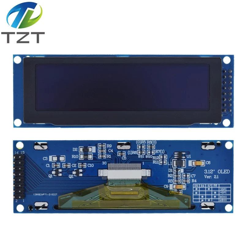 Enhanced Real OLED Display - 3.12 256x64 Dots Graphic Screen with SSD1322 Controller and SPI Support
