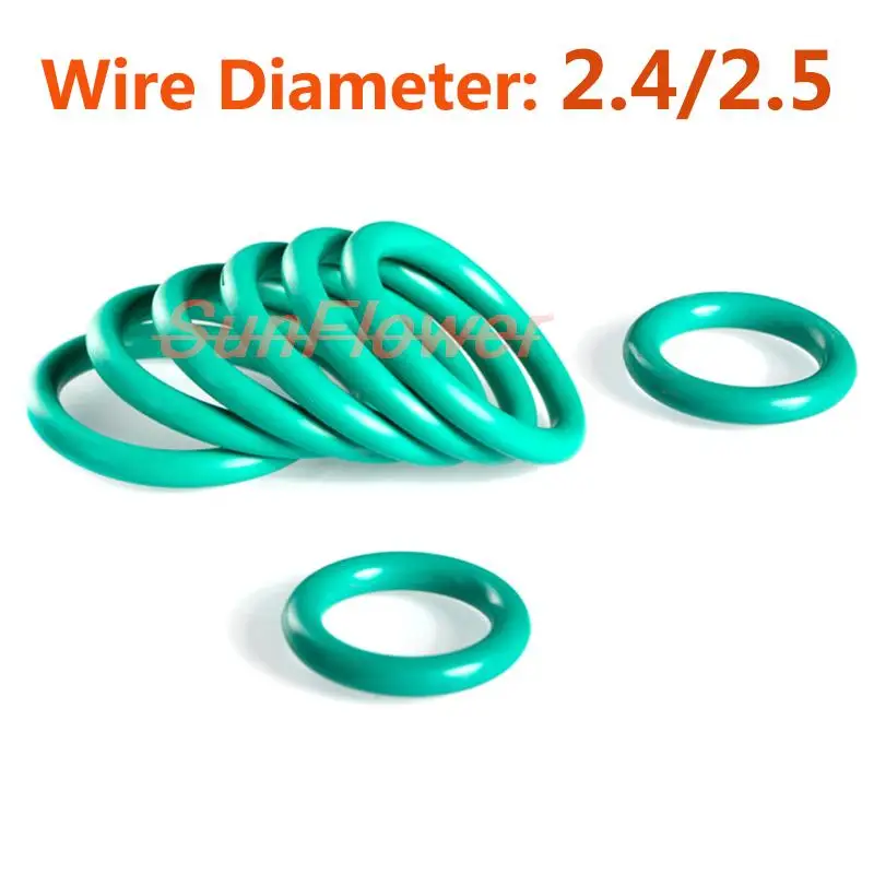 CS 2.4/2.5mm OD 6  220mm 5 개 불소 고무 O-링 FKM 씰 불소 산소 O 링 씰 개스킷 링 부식 방지 씰 열