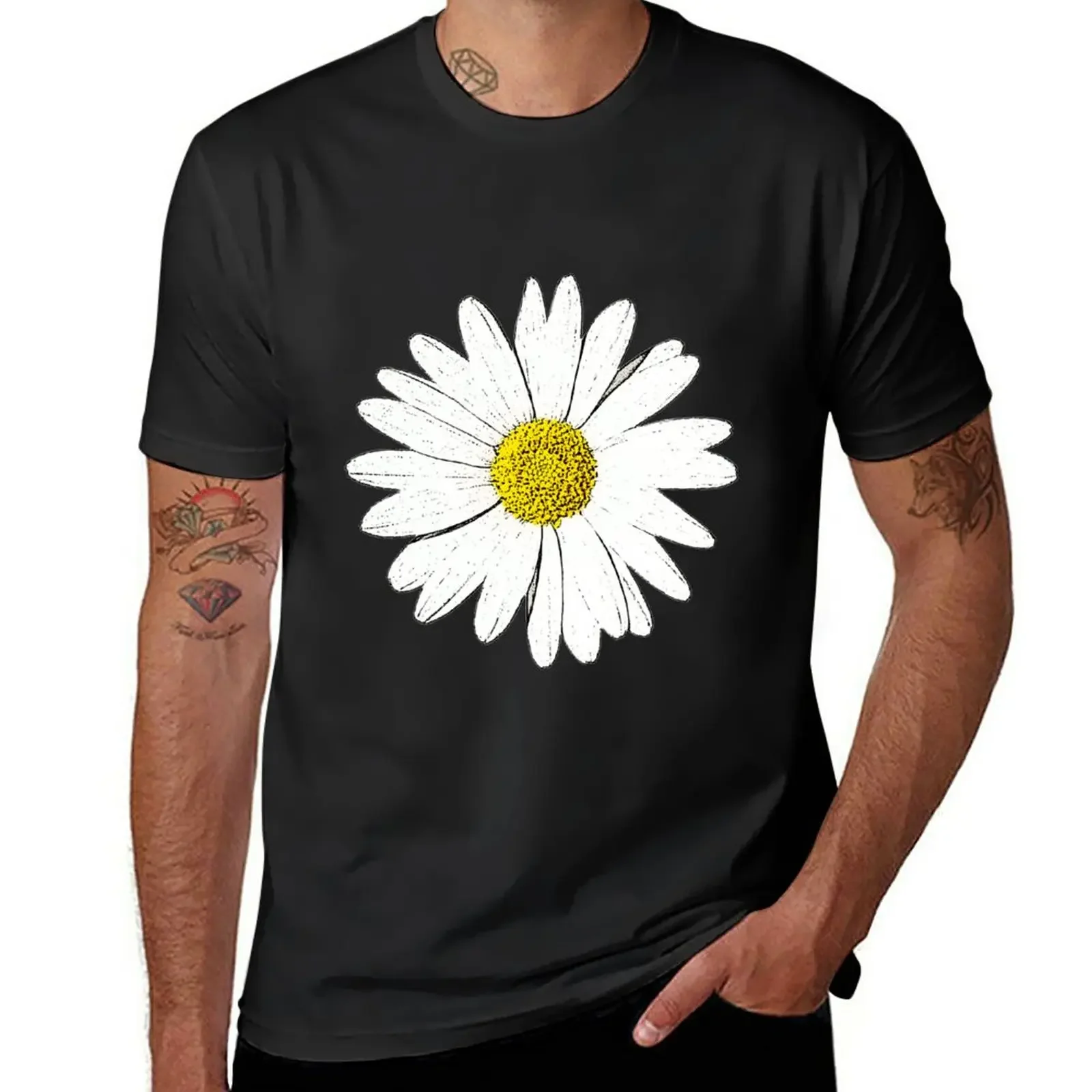 

Large Daisy Summer Fashion T-Shirt customs sublime designer t shirt men