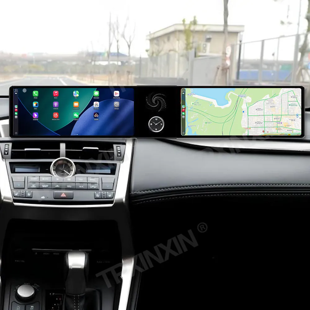 Radio para Auto con Pantalla Dual de 12.3 Pulgadas y CarPlay para Lexus NX 200t 300 300h 2015-2018, Android 13, GPS, Navegación, Reproductor Multimedia, Unidad Principal 1