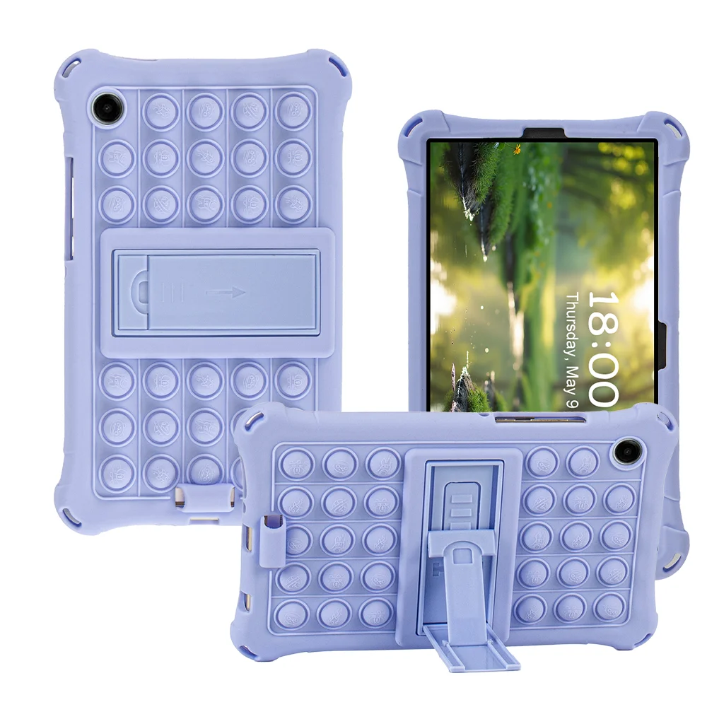 Soft Bubble Stand Case - Silicone Kids Tablet Cover