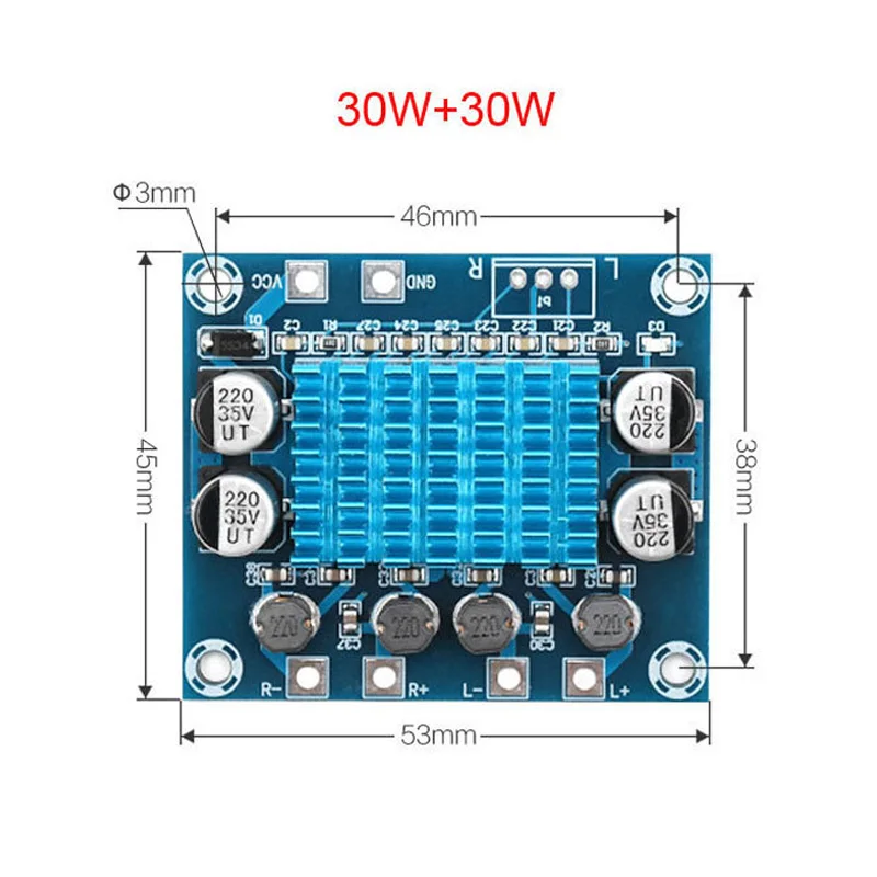 Audio Amplifier Board 30W+30W Dual Channel XH-A232 TPA3110 Stereo Sound Amplifie
