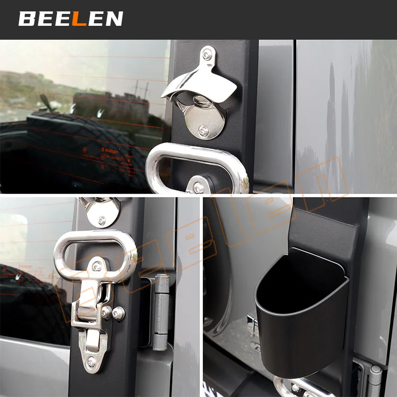 스즈키 짐니 JB74 2019-2026 3도어 5도어 오프로드 개조용 접이식 강화 테일 래더 (후면 도어 등반용)