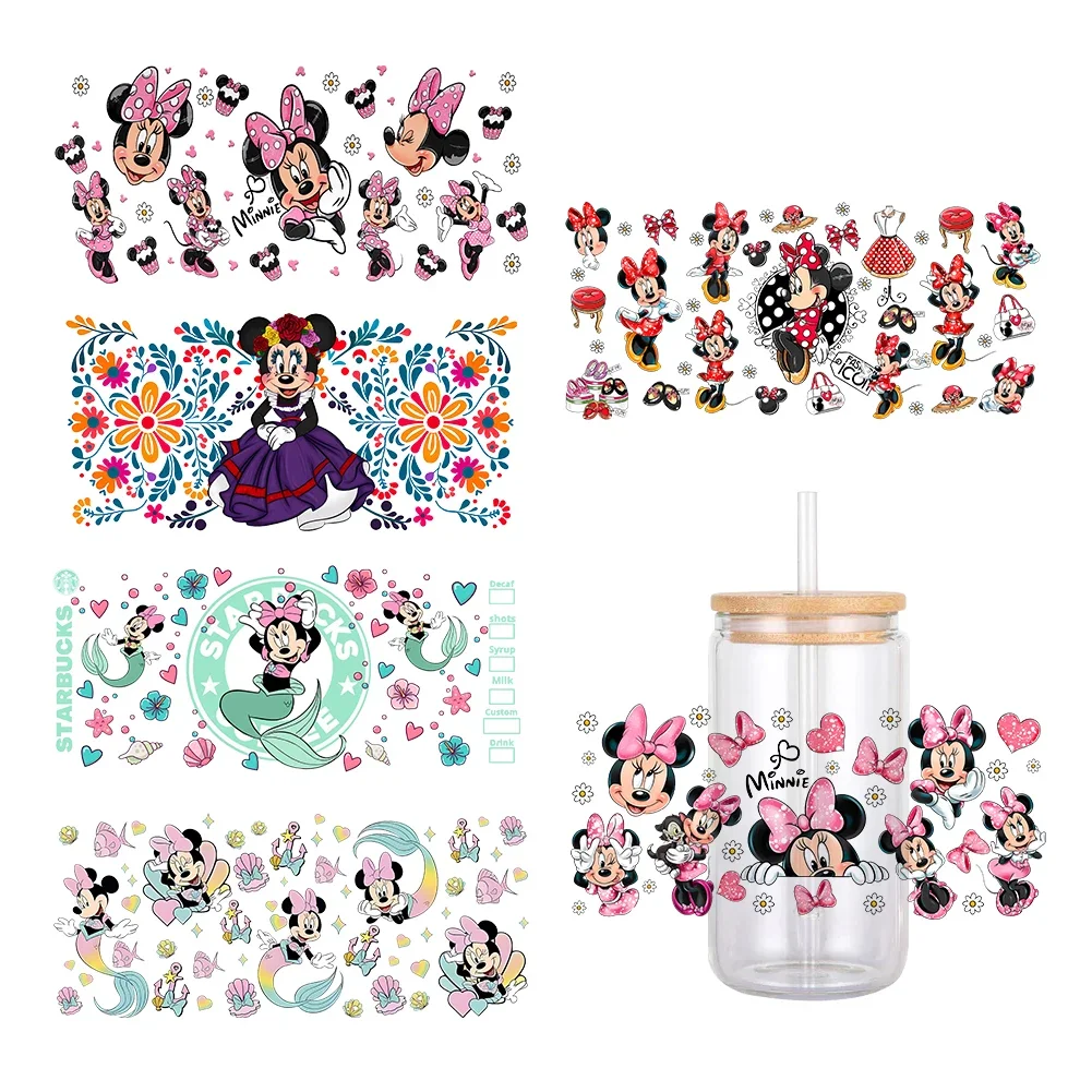 Lot de 10 feuilles de papier de Noël UV DTF pour gobelets en verre de