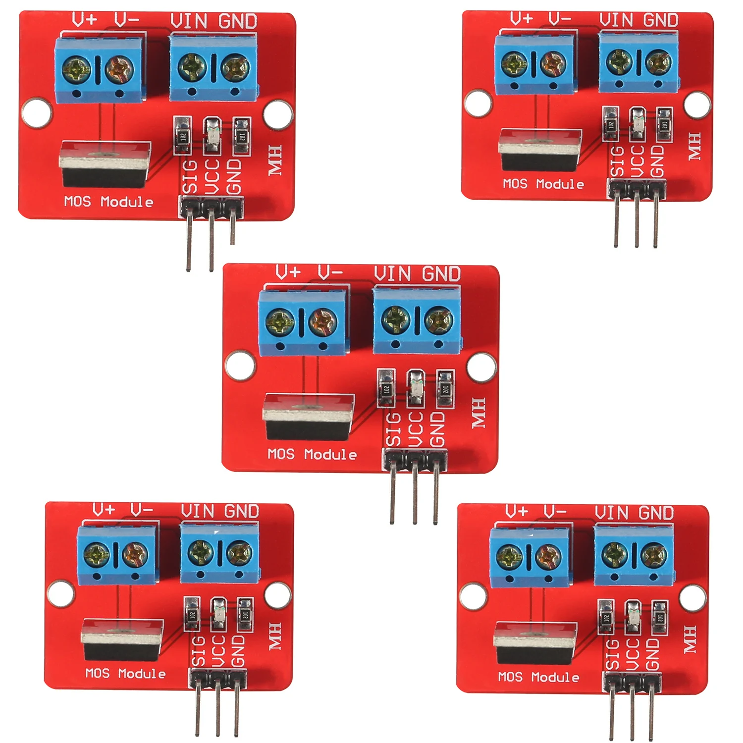 5Pcs 0-24V Pulsante Mosfet Superiore Irf520 Modulo Driver Mos Per Arduino Mcu Arm Raspberry Pi