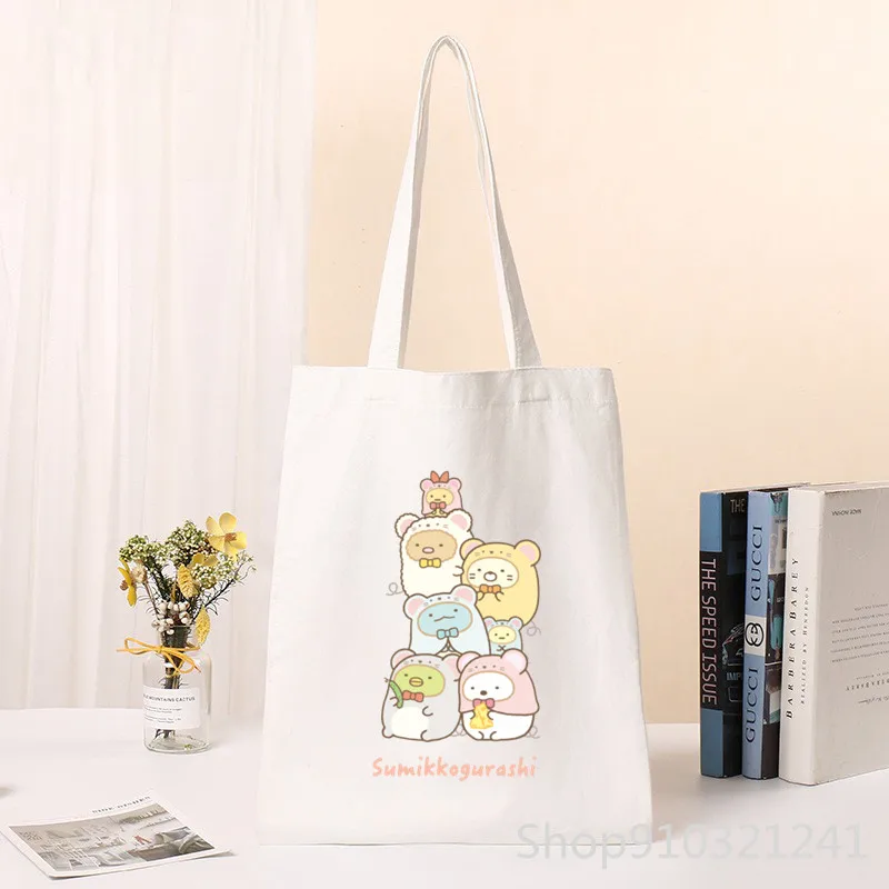 Sumikko Gurashi Tote Bag Canvas Tote Bag Cute Canvas Shoulder Bag