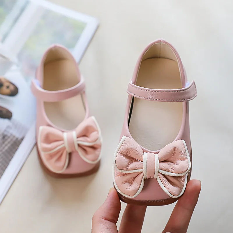kids leather shoes Spring soft sole Fashion princess Bow knot girls mary janes-leather shoes,mary jane shoes,girls shoes,girls flats