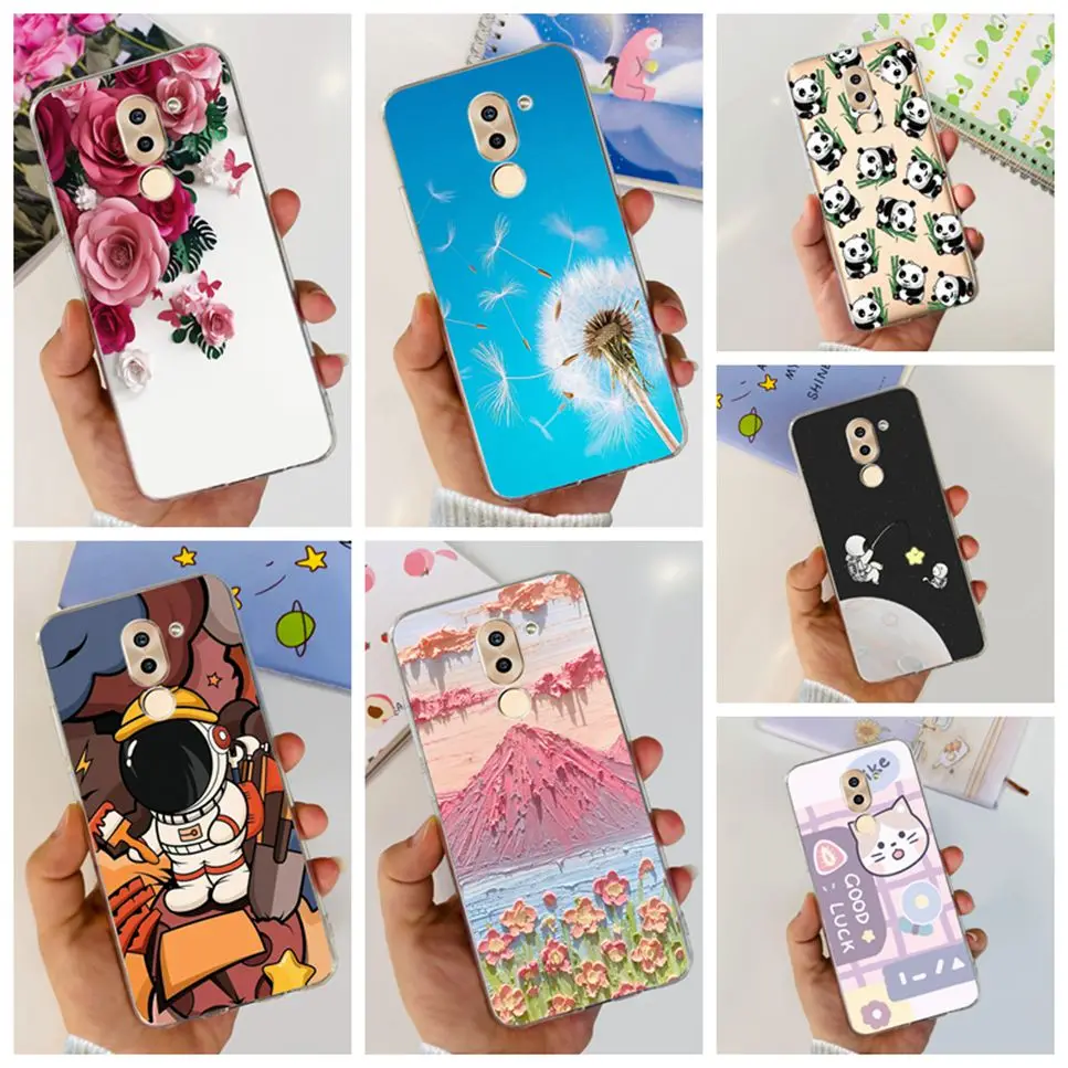 Новинка, чехол для Honor 6X 5,5 дюйма, милая панда, Одуванчик, мягкая силиконовая прозрачная задняя крышка из ТПУ для Huawei Honor 6X, 6x, искусственный чехол для телефона