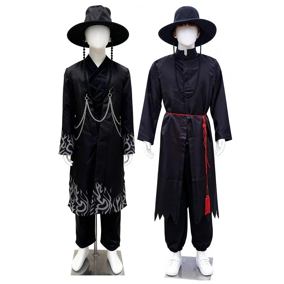 FENGLONG-YB - Disfraz de Saja para niños, cosplay POP de cazadores de demonios Sajaboy Jinu para hombre, conjunto de disfraz de Halloween FENGLONG-YB - Disfraz de Saja para niños, cosplay POP de cazadores de demonios Sajaboy Jinu para hombre, conjunto de disfraz de Halloween