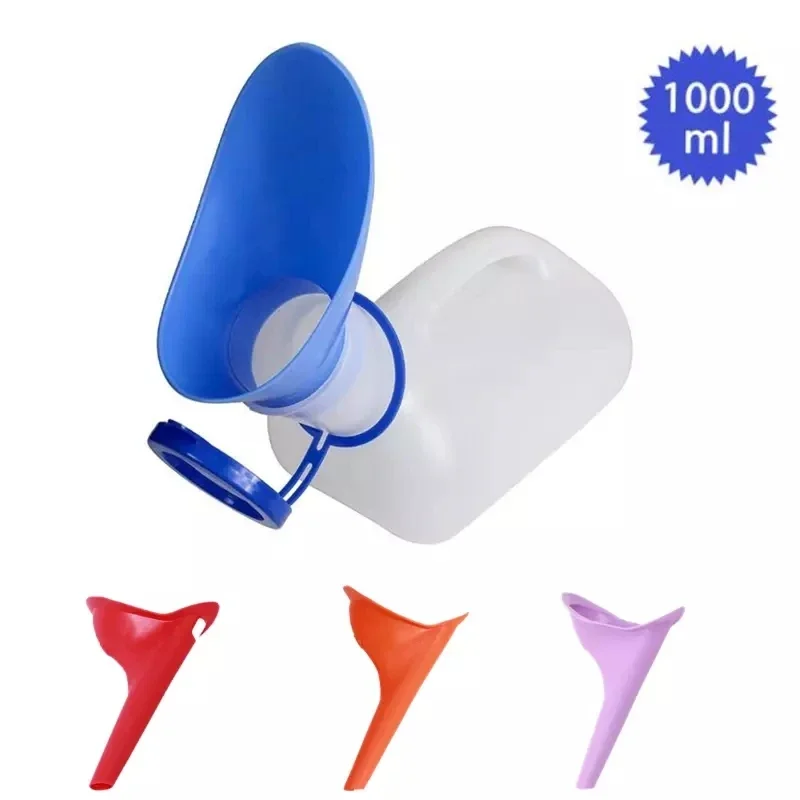 1000ML Female Male Portable Mobile Toilet Car Travel Journeys Camping Boats Urinal Outdoor Supllies 1pcs Urine Bag Disposable Urine Bag Women Urinal Baby Travel Urinal