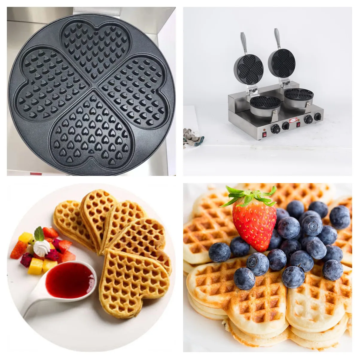 Commercial Stainless Steel Non-stick Coating Double Heads Heart Shape Belgian Bubble Waffle Cone Maker Waffles Making Machine um2 um2 extended dual heads extruder hotend stainless steel dual fan bracket for olsson block kit cheapest