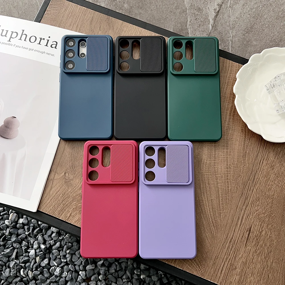 Matte Soft Case with Slide Camera Lens Protection