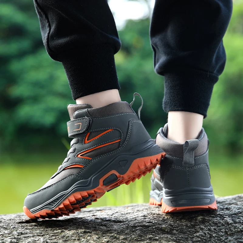 Sports Shoes Baby Shoes Kids Sneakers Kids Shoes Kids Sports Shoes Children Casual Luminous Shoes For Boys Breathable Sneaker Winter Warm Plush Kids Hook&Loop Non-slipl Hiking Sports Shoes