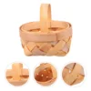 12Pcs Mini Wood Chip Basket Hand Woven Baskets Storage Bins Decorative Containers Home naments ganization Solutions 4