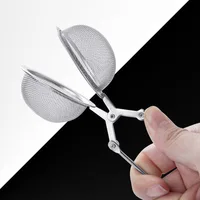 Stainless Steel Spoon Tea Ball Infuser Filter Squeeze Leaves Herb Mesh Strainer Tea Infuser In Mesh Tea Ball Filter with Handle 5