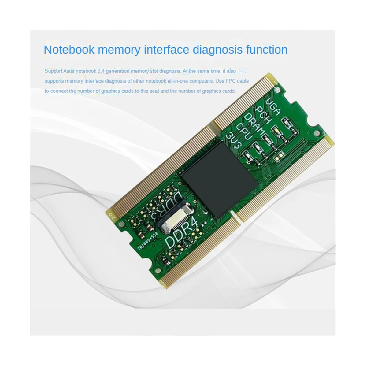 Laptop/Desktop Motherboard Memory Slot DDR3/DDR4 Diagnostic Analyzer Test Card Notebook for DDR3/4 Repair